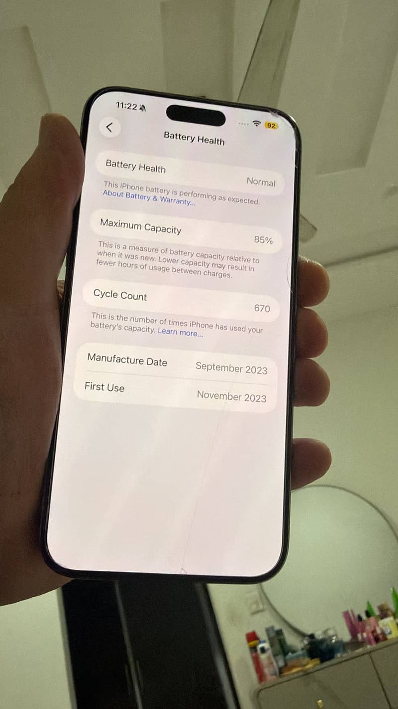15 pro max 256 non pta e-sim active. 1