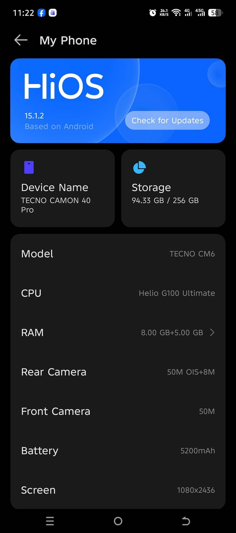 Techno camon 40 Pro 1