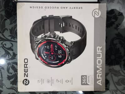 Zero Armour Smart Watch with box and all accessories