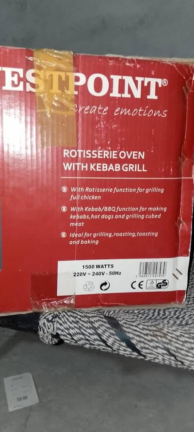 Banking oven with kebab gril