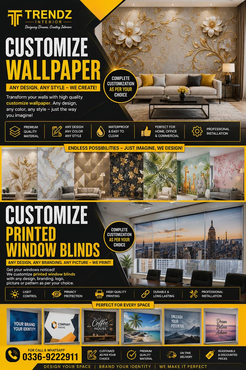 Customized Wallpaper & Printed Window Blinds 0