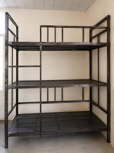3 Floor Iron Bunk Bed | Heavy Duty iron Frame | Triple Story Bed