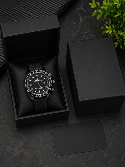 luxury black  watch
