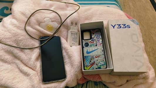 Vivo Y33s Black colours phone Pta approved 8/128 GB