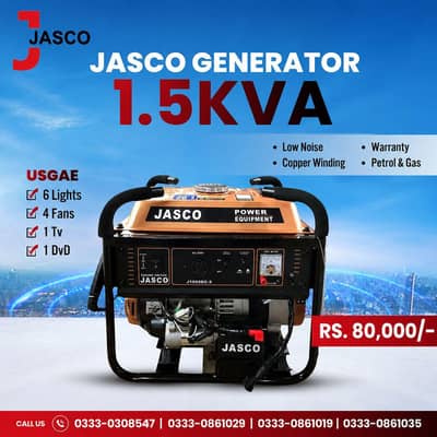 Jasco Brand New Generators all models available