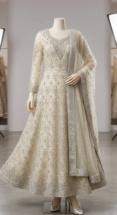 Designer Embroidered Maxi with Dupatta ,- Excellent Condition
