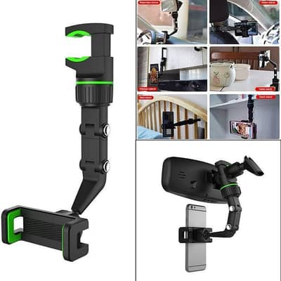 Adjustable Black Mobile Phone Holder Stand For Home & Office