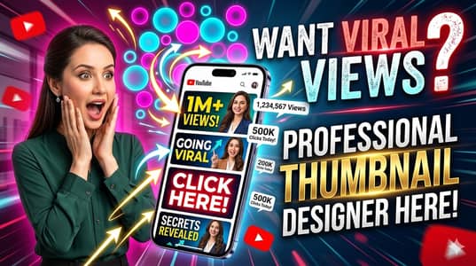 Professional YouTube Thumbnail Designer | Eye-Catching Designs | Fast