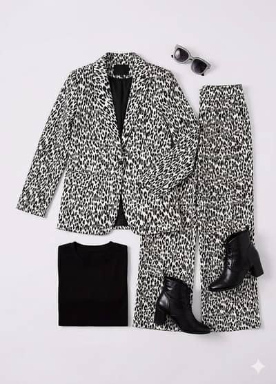 Printed tiger, Pant coat for ladies