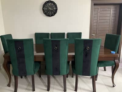 Dining table with 8 sofa chairs
