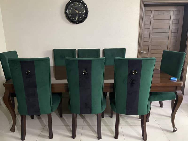 Dining table with 8 sofa chairs 1