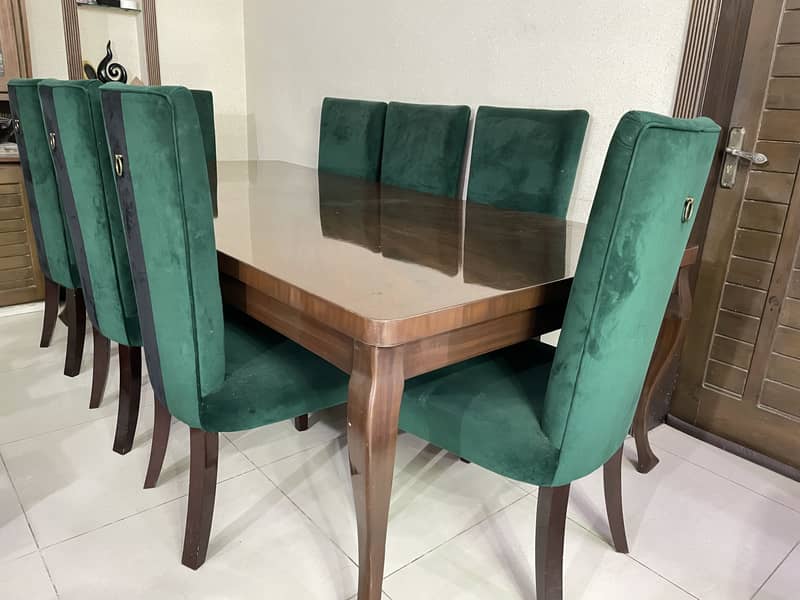 Dining table with 8 sofa chairs 2
