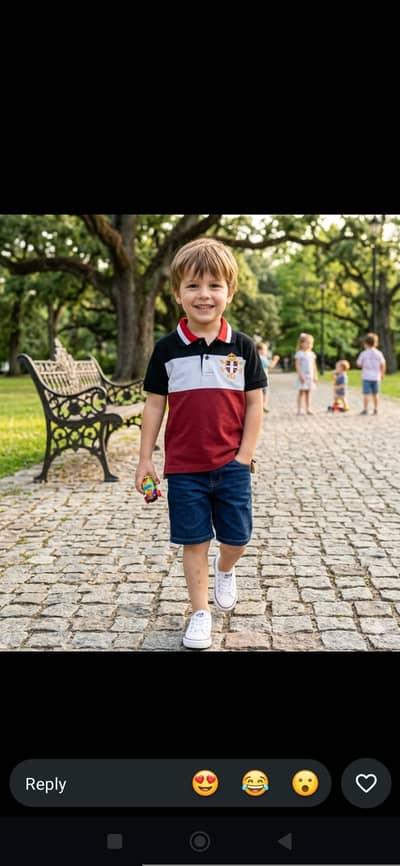 Branded embroided polo shirt