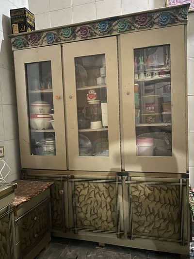 DOUBLE BED  MIRROR DRESSING SAFE ALMARI BARTAN ALMARI