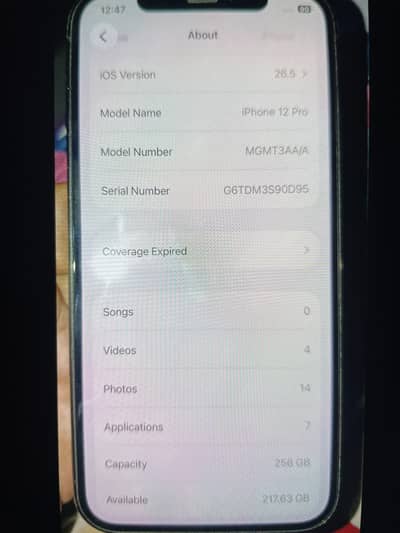 iPhone 12 Pro factory unlock 256gb 90 battery life