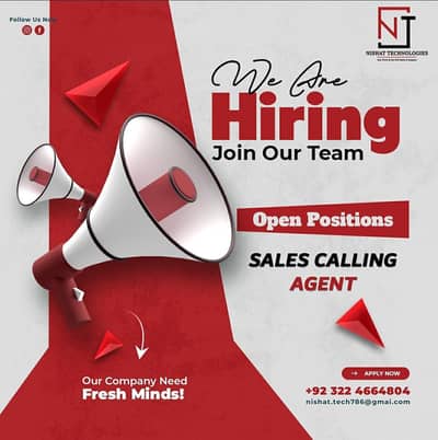 We are hiring sales calling agent