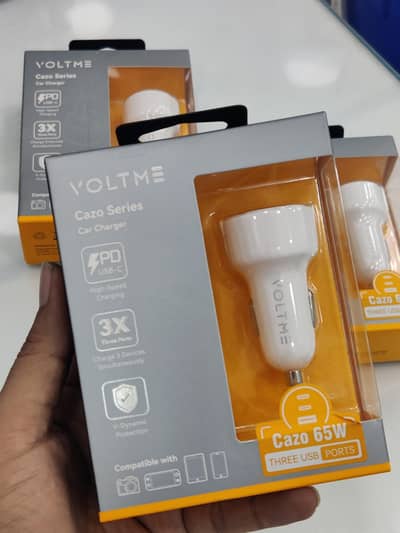 VOLTME 65w car charger Dual PD single USB A fast charging original