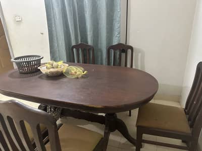 6 seater sheesham dining table