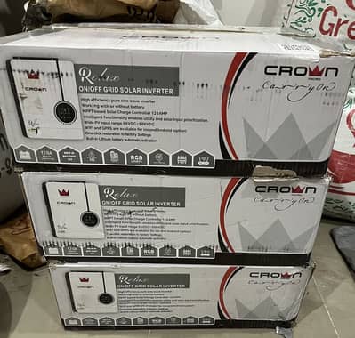 Crown Hybrid inverter 6.2kw /4.2/ 10.2 BMS   double output box new