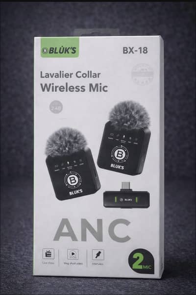 Dual wireless Lavalier Mic set