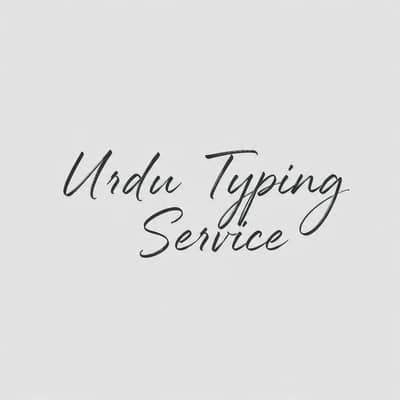 Urdu typing service Fast Accurate