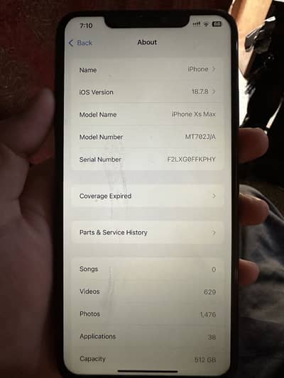 Iphone Xs Max 512 GB Non Pta LLA Varient