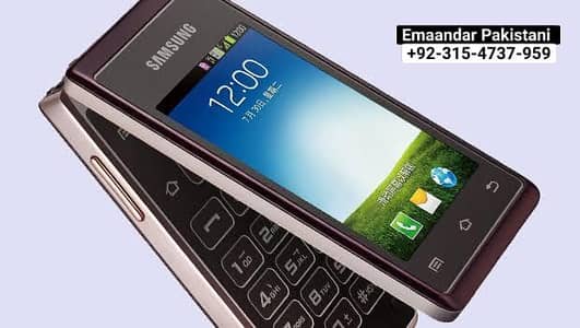 Samsung Golden Flip Phone Dual Screen Touch and Type Android Antique
