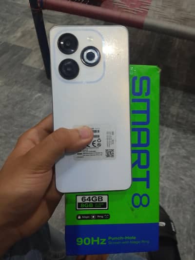 Infinix smart 8 with box  03254063430