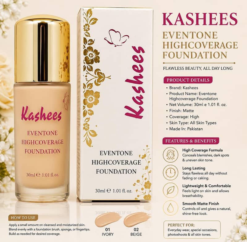 kashees full coverage foundation 0