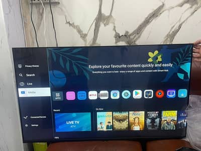 full parts warranty 1 year 43 inch Led TV wifi voice remote