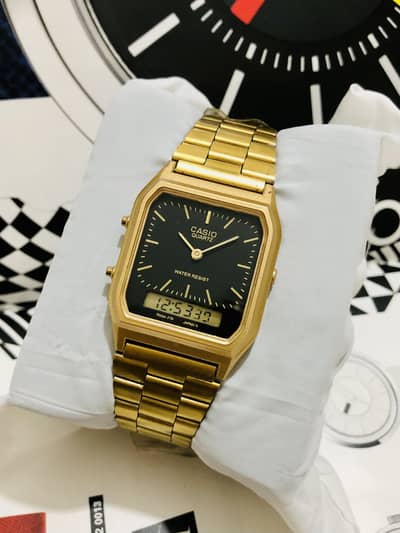 CASIO-DUAL TIME-NEW WATCH-SEIKO CITIZEN FOSSIL OMAX
