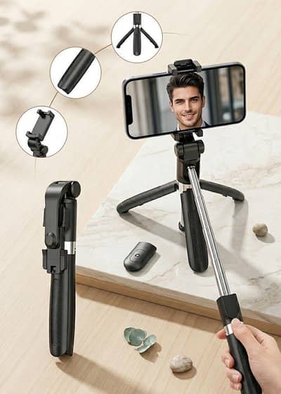 4 in 1 foldable selfie stick