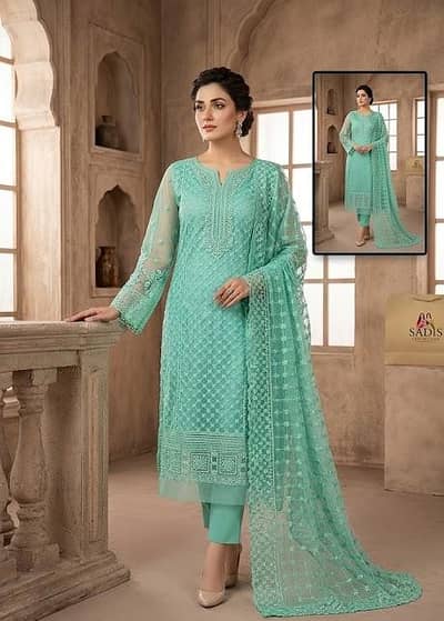 3 piece lawn and embroidered collection