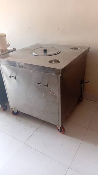 Brand New Portable Steel Tandoor and French Fries Table