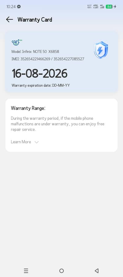 I want sell my infinix note 50 Glass change and one Dot