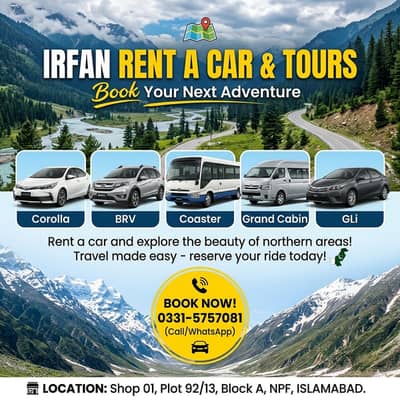 rent a car/car rental/toursim services/tours/hiace/grand cabin/coaster
