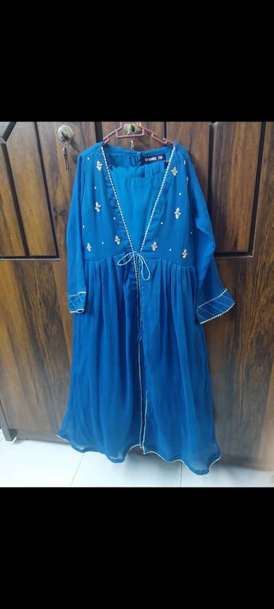 Ochre a line frock chiffon size7/8