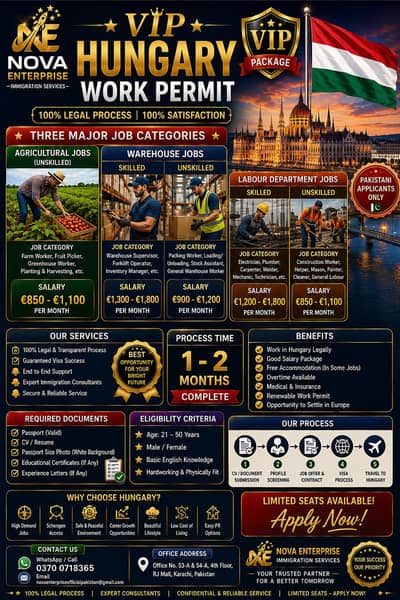 Europe 2-Year Work Permit |  Norway & Italy & Spain & Hungry