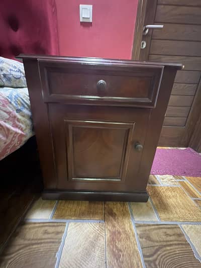 Velvet Clad Solid Wood Queen Bed in Premium Condition