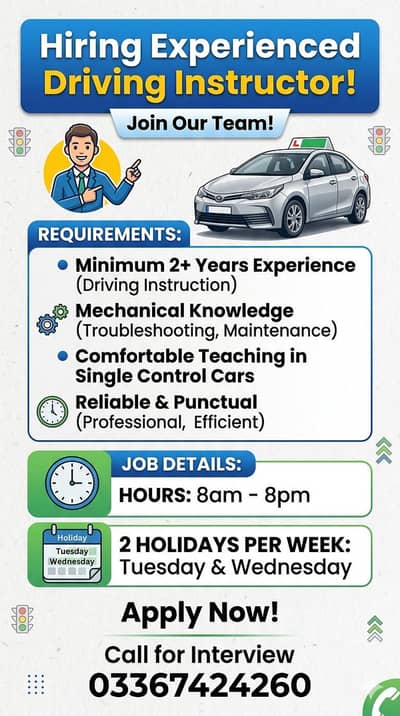 Job Opportunity: Experienced Driving Instructor