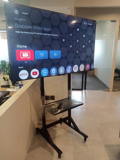 LCD LED tv stand portable floor stand with wheels for office home