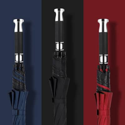 Stylish Black Long Handle Business Umbrella