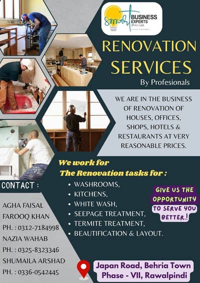 Construction , Renovation and Interior Designing Services
