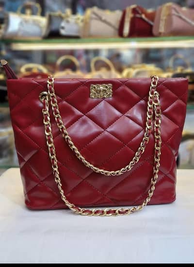 premium Red quilted Handbag for women-Brand New