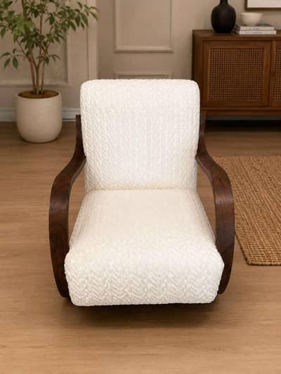 Luxury curved arm rocking chair