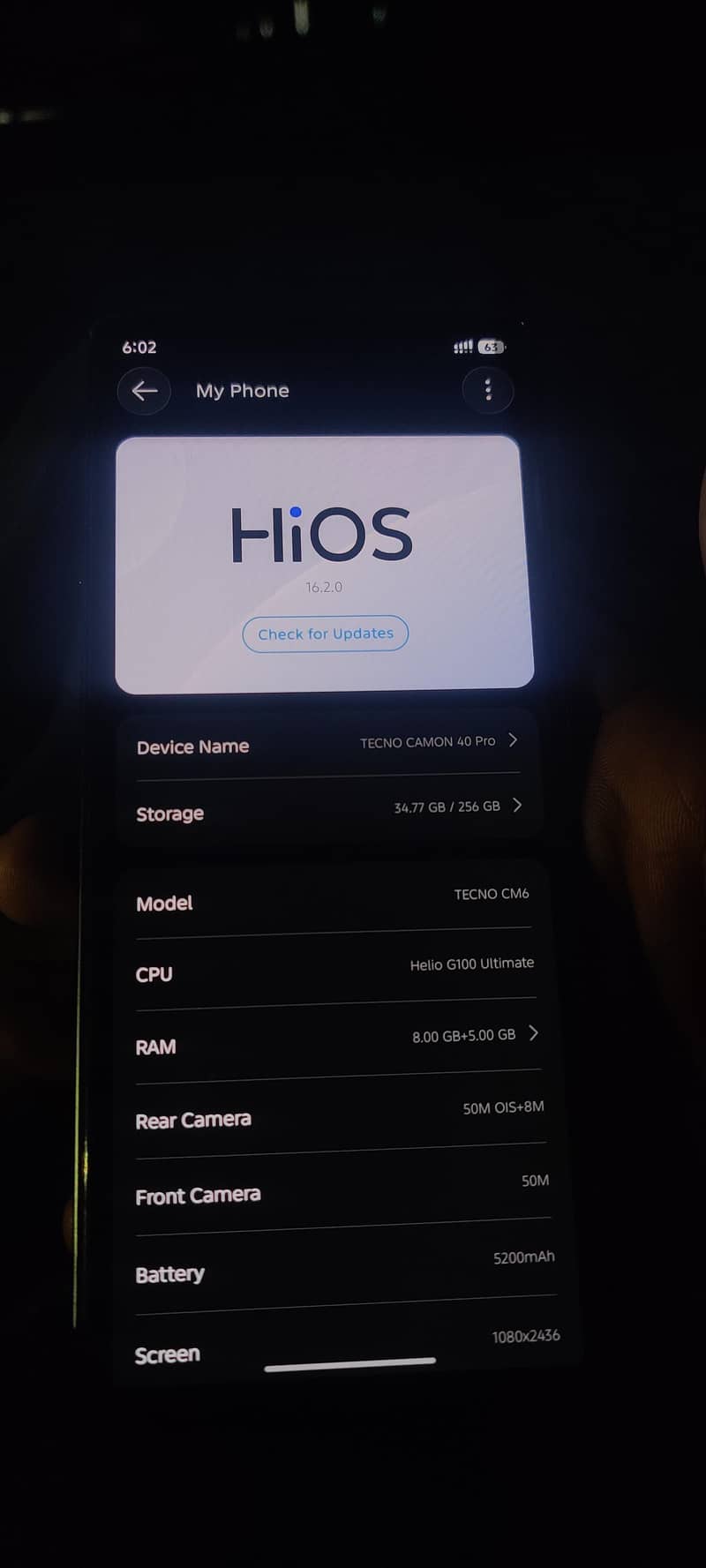 tecno camon 40 pro 6