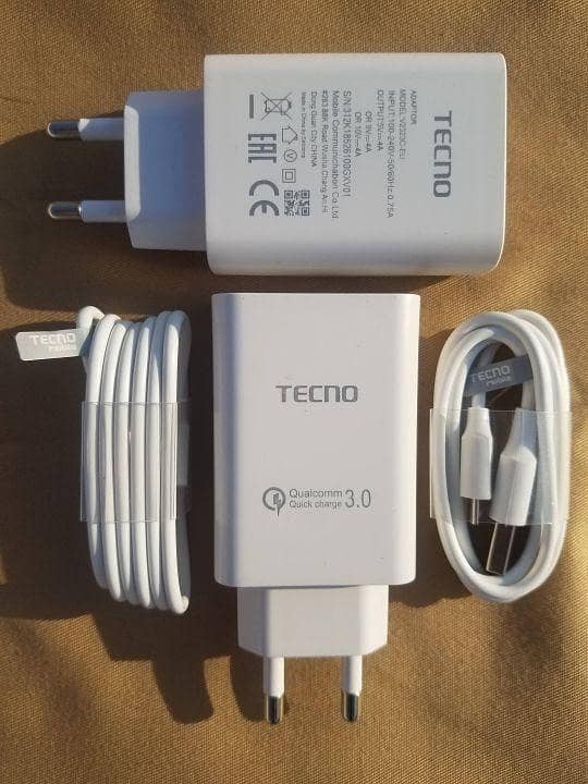 Original TECNO 120W Super Fast Charger Adapter with Type-C Cable | Genuine Premium Flash Charging for all Tecno Type-C Models (POVA, Camon, Spark Series) | 120Watt Ultra Rapid Wall Charger