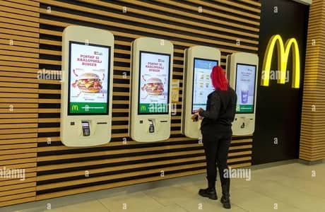 Digital self order booth-Kiosk Floor standee-Signage-Interactive Displ