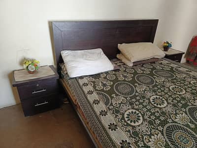 king size bed and mattress with side tables