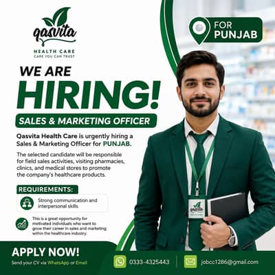 Sales & Marketing Officer Jobs In Lahore Field Sales Office